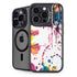 Chromatic Splatter White iPhone 15 Pro Kickstand Case
